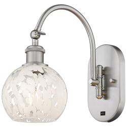Ballston 11.5"H Satin Nickel Horizontal Swing Sconce w/ Mouchette Shad