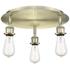 Ballston 11.75" Wide 3 Light Antique Brass Flush Mount