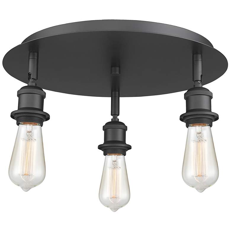 Image 1 Ballston 11.75" Wide 3 Light Matte Black Flush Mount
