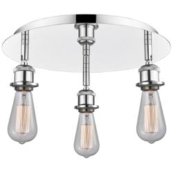 Ballston 11.75" Wide 3 Light Polished Chrome Flush Mount