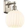 Ballston 11" High Brushed Satin Nickel Sconce With White Venetian Shad