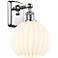 Ballston 11" High Polished Chrome Sconce With White Venetian Shade
