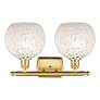 2_Ballston 11"H Satin Gold 2-Light Sconce w/ White Mouchette more views