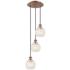 Ballston 12.5"W 3 Light Copper Corded Multi Pendant w/ Mouchette Shade