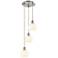 Ballston 12.5"W 3 Light Satin Nickel Corded Multi Pendant w/ Venetian