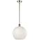 Ballston 12" Wide Polished Nickel Stemmed Pendant w/ White Mouchette S