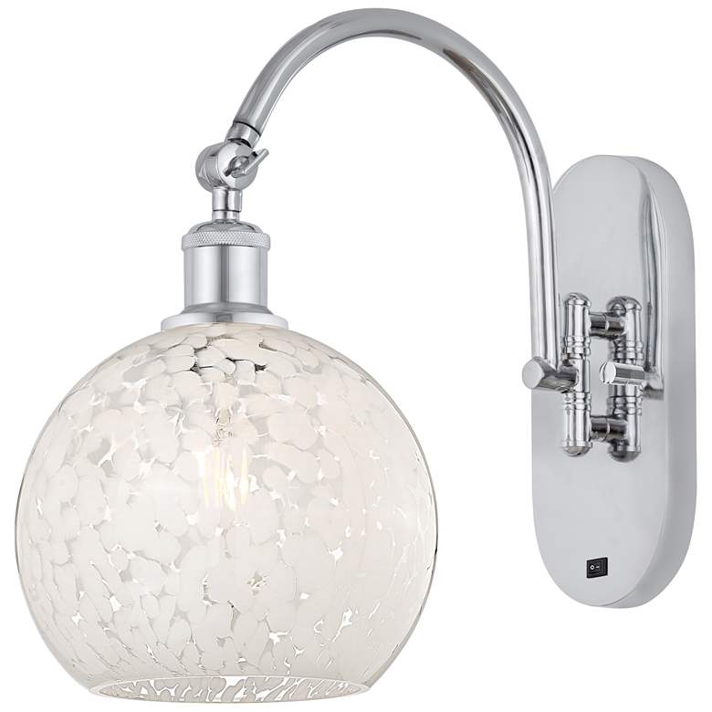 Image 1 Ballston 13.5"H Chrome Horizontally Adjustable Sconce w/ Mouchette Sha