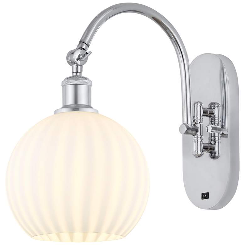Image 1 Ballston 13.5"H Chrome Horizontally Adjustable Sconce w/ Venetian Shad