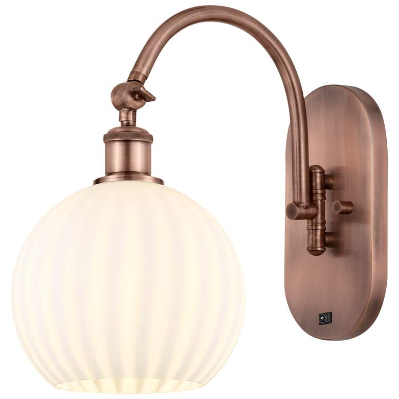 Image 1 Ballston 13.5"H Copper Horizontally Adjustable Sconce w/ Venetian Shad