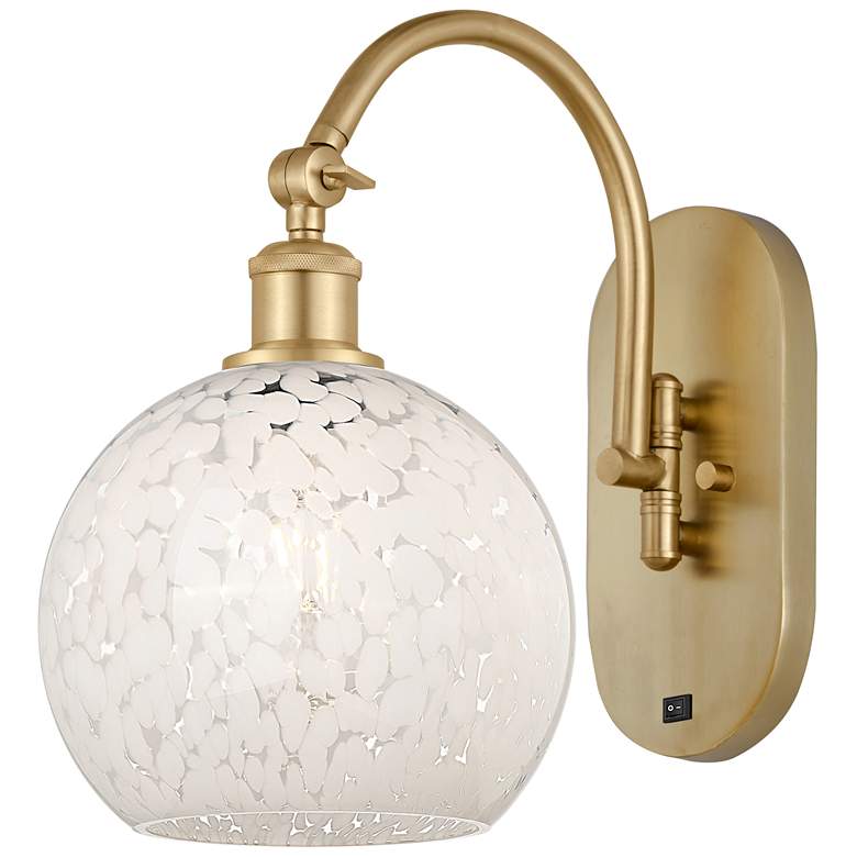 Image 1 Ballston 13.5"H Gold Horizontally Adjustable Sconce w/ Mouchette Shade
