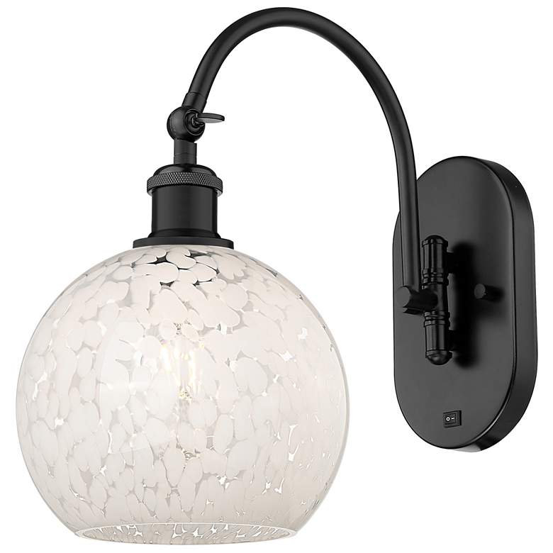 Image 1 Ballston 13.5"H Matte Black Horizontal Adjustable Sconce w/ Mouchette