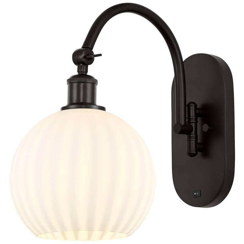 Image 1 Ballston 13.5"H Oiled Bronze Horizontal Adjustable Sconce w/ Venetian