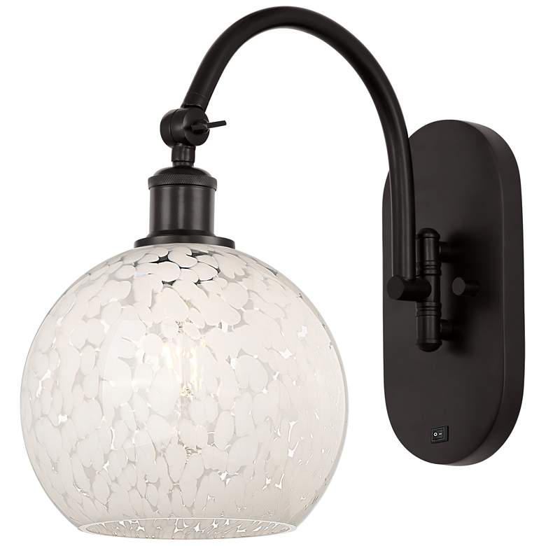 Image 1 Ballston 13.5"H Oiled Bronze Horizontal Swing Sconce w/ Mouchette Shad