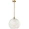 Ballston 13.75" Wide Satin Gold Stem Hung Pendant w/ White Mouchette S