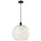Ballston 13.75"W Oil Rubbed Bronze Corded Pendant w/ White Mouchette S