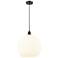 Ballston 13.75"W Oil Rubbed Bronze Corded Pendant w/ White Venetian Sh