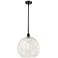 Ballston 13.75"W Oil Rubbed Bronze Stemmed Pendant w/ White Mouchette