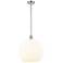 Ballston 13.75"W Polished Chrome Stemmed Pendant w/ White Venetian Sha