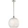 Ballston 13.75"W Polished Nickel Stemmed Pendant w/ White Mouchette Sh