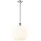 Ballston 13.75"W Polished Nickel Stemmed Pendant w/ White Venetian Sha