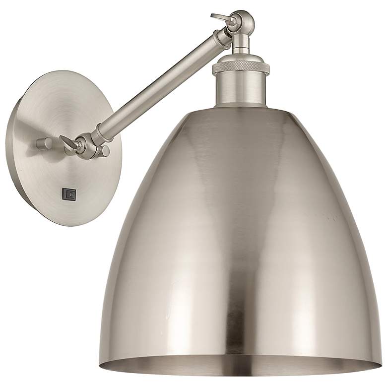 Image 1 Ballston 14.13" High Satin Nickel Sconce With Satin Nickel Metal Shade