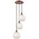 Ballston 14.5"W 3 Light Copper Corded Multi Pendant w/ Mouchette Shade