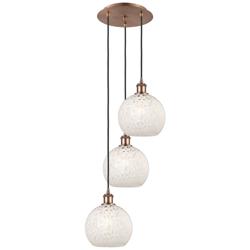 Ballston 14.5"W 3 Light Copper Corded Multi Pendant w/ Mouchette Shade