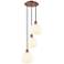 Ballston 14.5"W 3 Light Copper Corded Multi Pendant w/ White Venetian