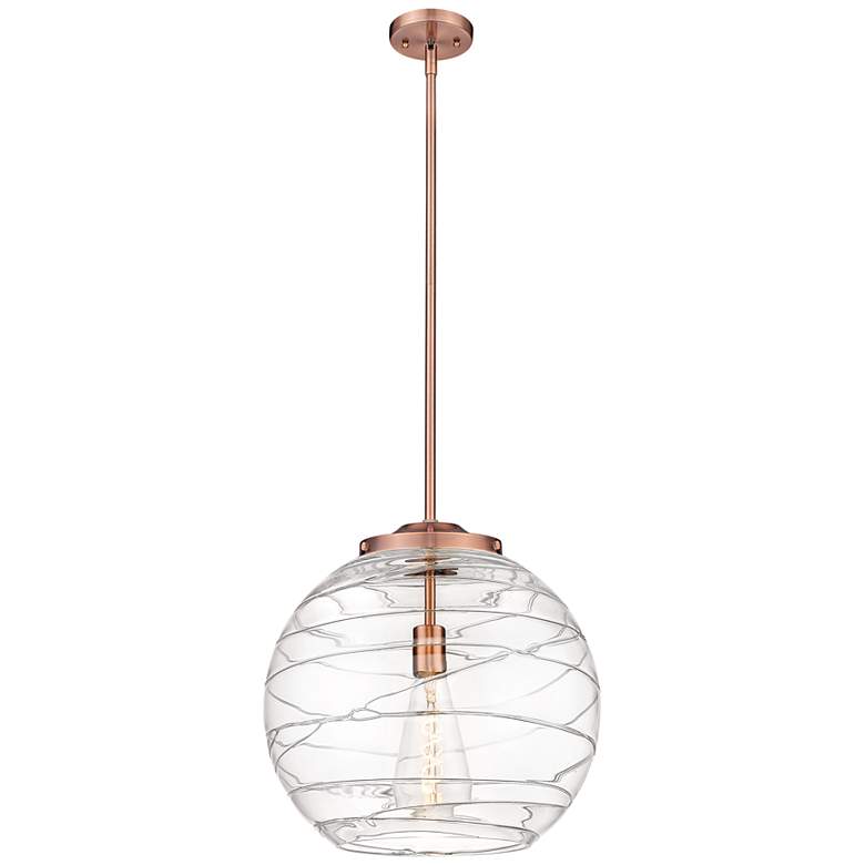 Image 1 Ballston 15 3/4" Wide Antique Copper Globe Pendant Light
