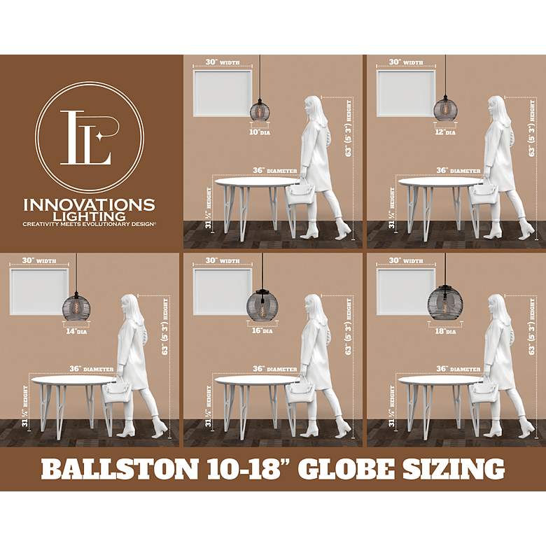 Image 2 Ballston 15 3/4" Wide Antique Copper Globe Pendant Light more views