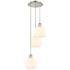 Ballston 15"W 3 Light Polished Nickel Cord Multi Pendant w/ Venetian S