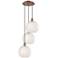 Ballston 16.5"W 3 Light Copper Corded Multi Pendant w/ Mouchette Shade