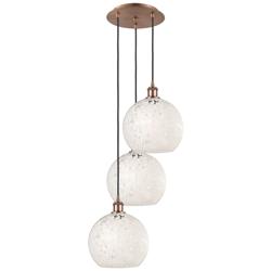 Ballston 16.5"W 3 Light Copper Corded Multi Pendant w/ Mouchette Shade