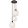 Ballston 16.5"W 3 Light Oiled Bronze Cord Multi Pendant w/ Mouchette S