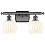 Ballston 16"W 2 Light Oil Rubbed Bronze Bath Light w/ White Venetian S