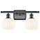 Ballston 16"W 2 Light Oil Rubbed Bronze Bath Light w/ White Venetian S