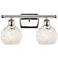 Ballston 16"W 2 Light Polished Nickel Bath Light w/ White Mouchette Sh