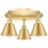 Ballston 18.25" Wide 3 Light Satin Gold Flush Mount With Satin Gold Sh
