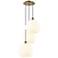 Ballston 18.5"W 3 Light Antique Brass Cord Multi Pendant w/ Venetian S