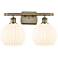 Ballston 18" Wide 2 Light Antique Brass Bath Light w/ White Venetian S