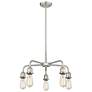 Ballston 18" Wide 5 Light Satin Nickel Finish Stem Hung Chandelier