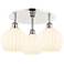 Ballston 19.75"W 3 Light Polished Nickel Flush Mount w/ Venetian Shade