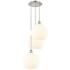 Ballston 19"W 3 Light Polished Nickel Cord Multi Pendant w/ Venetian S