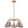 Ballston 24.5"W 5 Light Copper Stem Hung Chandelier With Copper Shade