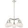 Ballston 24"W 5 Light Polished Nickel Stemmed Chandelier w/ Mouchette