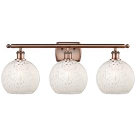 Ballston 28"W 3 Light Antique Copper Bath Light w/ White Mouchette Sha Ballston 28"W 3 Light Antique Copper Bath Light w/ White Mouchette Sha