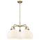 Ballston 28"W 5 Light Antique Brass Stemmed Chandelier w/ Venetian Sha
