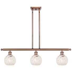 Ballston 36"W 3 Light Copper Stemmed Island Light w/ 6" Mouchette Ballston 36"W 3 Light Copper Stemmed Island Light w/ 6" Mouchette