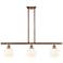 Ballston 36"W 3 Light Copper Stemmed Island Light w/ 6" Venetian