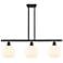 Ballston 36"W 3 Light Matte Black Stemmed Island Light w/ 8" Vene